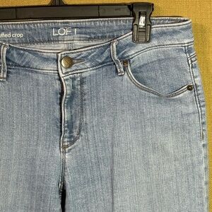 Loft Denim Curvy Cuffed cropped jeans